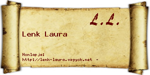 Lenk Laura névjegykártya